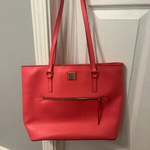 Dooney and Bourke Coral Saffiano Shopper Tote - Excellent Condtion